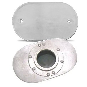 BASE FILTRO MARMITA DFV 446 CROMADA (RC114CR) RACE CHROME