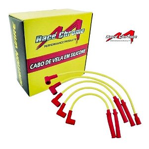 CABO VELA SILICONE 8MM VW CHT/AE GOL/VOYAGE/SAVEIRO/PARATI SEM PINO RACE CHROME