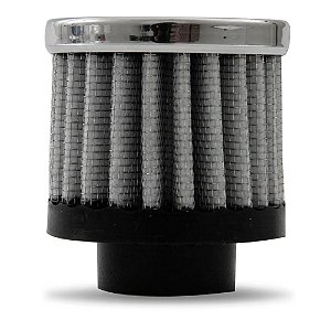 FILTRO AR RESPIRO DE ÓLEO TECIDO BRANCO RACE CHROME