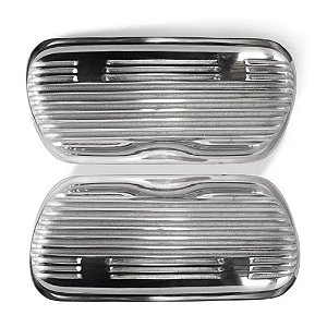 TAMPA VÁLVULA FUSCA E SIMILARES ALUMINIO POLIDO ALETADA (PAR) RACE CHROME