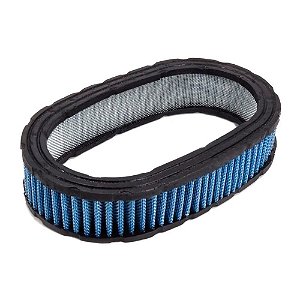 FILTRO AR ELEMENTO MARMITA TECIDO AZUL BORDA PRETA RACE CHROME