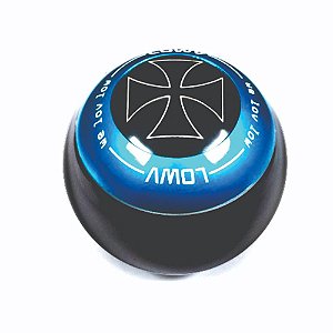 MANOPLA BOLA LOWV CRUZ DE MALTA PRETA ARO AZUL (BS 4)
