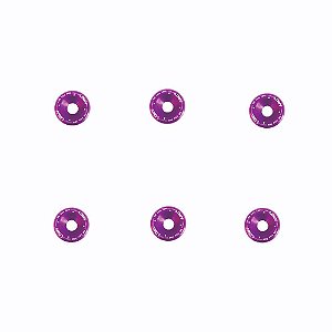 ARRUELA FENDER WASHER LARGA SEM PARAFUSO M6 ROXA (FWL-8S) LOWV