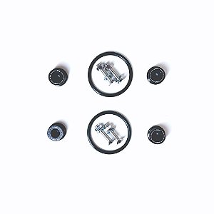 ANILHA PARA-CHOQUE KIT COM 4 UNIDADES PRETA (APL-1) LOWV