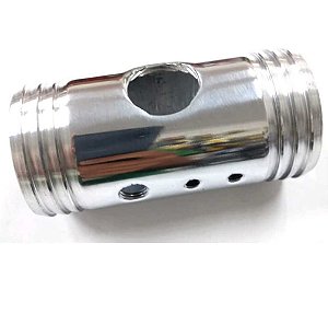 CANOTE EMENDA 10CM 2" COM FURO E ROSCA (TUBO-0003) FÔLEGO