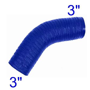MANGUEIRA SILICONE 45° 3" AZUL (FL225AZ) FGL