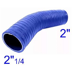 MANGUEIRA SILICONE 45° 2¼" X 2" AZUL (FL324AZ) FGL