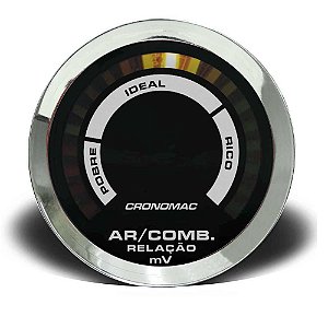 HALLMETER 52MM COMUM CROMA PRETO (625000CP) CRONOMAC