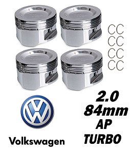 JOGO DE PISTÕES TURBO VW AP 2.0 84MM CÔNCAVO (R007-0003) AFP