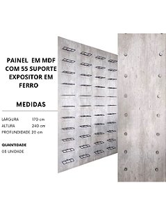 Instalação completa semi-nova de loja de calçados com paineis expositores balção caixa trocador e totem