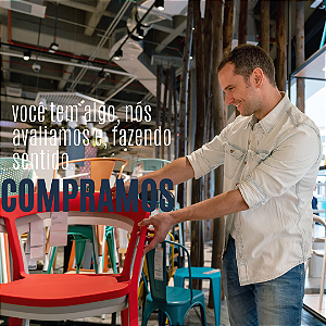 Compramos produtos diversos, novos ou seminovos, que ainda têm valor e mercado.