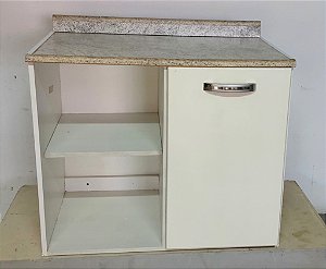 Armario suspenso de parade 01 portas com prateleira mdf seminovo