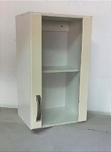 Armario suspenso de parade uma porta mdf branco seminovo