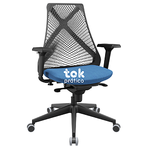 Cadeira Presidente Encosto Alto em Tela de Termoplastico Flexivel de Alta Resistência NR17