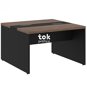 Plataforma de Trabalho Modular Dupla 1,20m Tampo 40mm com Pés Painel