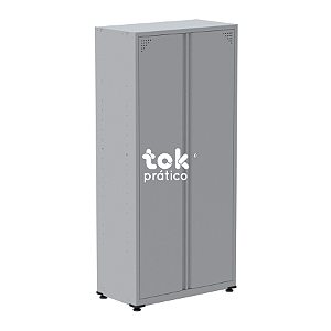 Armário de Aço 1,62m com 02 portas com chaves - 03 prateleiras internas