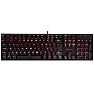 Teclado Mecânico Gamer Redragon Mitra, LED Red Switch Black PT - K551-1