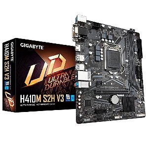 Placa-Mãe Gigabyte H410M S2H V3 (Rev. 1.0), Intel LGA1200, Micro ATX, DDR4 10th Ger