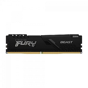 Memória Kingston Fury Beast, 8GB, 3200Mhz DDR4, Black CL16, KF432C16BB/8