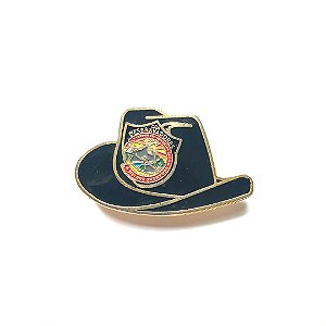 Pin, DSA 2019, chapéu, preto, Desbravador