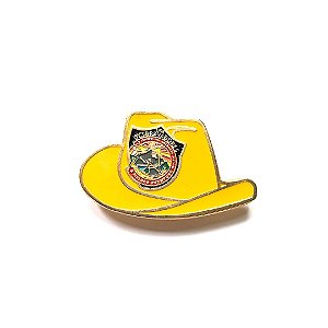 Pin, DSA 2019, chapéu, Amarelo Ocre, Desbravador