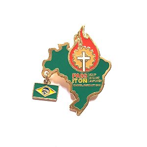 Pin, Pass It On, Mapa do Brasil, com pingente