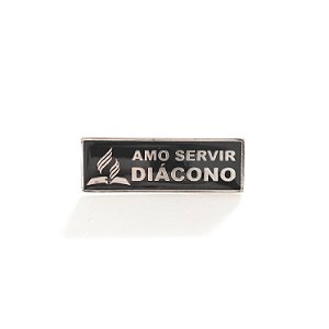 Tira de cargo Funções de Igreja metal, "Amo servir Diácono"