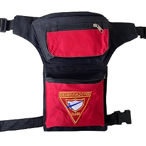 Pochete de perna, Vermelha com preto e logo D1