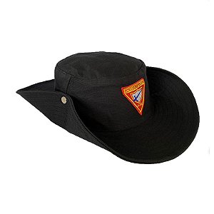 CHAPÉU AUSTRALIANO, PRETO COM LOGO D1