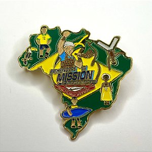 Pin mapa do Brasil personalizado "Pathfinders in Mission" campori Jamaica