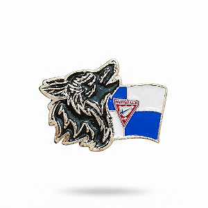 ARGANEL/PRENDEDOR DE LENÇO LOBO COM BANDEIRA DBV