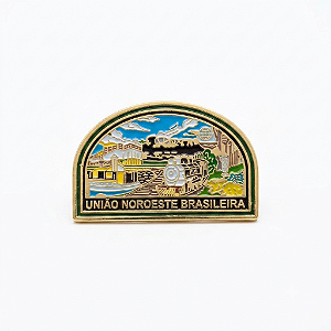 ARGANEL/PRENDEDOR DE LENÇO BRASÃO DE CAMPO UNÃO NOROESTE BRASILEIRA