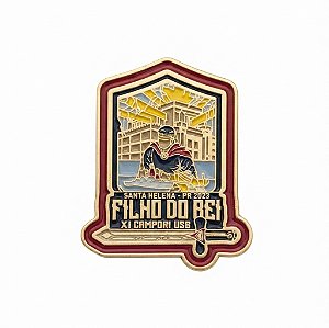 ARGANEL/PRENDEDOR DE LENÇO USB 2023, "FILHO DO REI" BANHO OURO