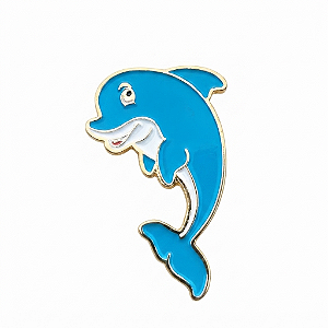 ARGANEL/PRENDEDOR DE LENÇO GOLFINHO, ALTA RESOLUÇÃO BANHO OURO