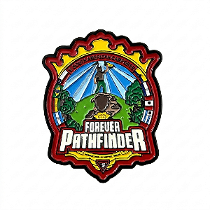 ARGANEL/PRENDEDOR DE LENÇO CAMPORI DSA 2027, FOREVER PATHFINDER, BANHO NEGRO