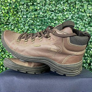 BOTINA DE COURO MARROM DESBRADADOR