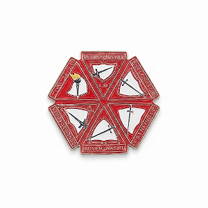 ARGANEL/PRENDEDOR DE LENÇO COM TRIANGULOS DE VARIOS IDIOMAS