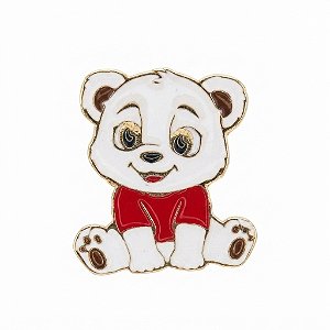 ARGANEL/PRENDEDOR DE LENÇO URSO POLAR DE CAMISETA