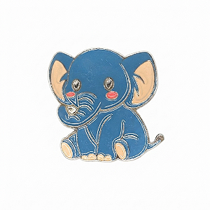 ARGANEL/PRENDEDOR DE LENÇO ELEFANTE SENTADO COLORIDO