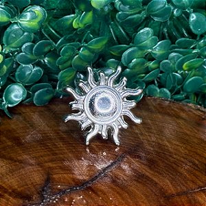 ARGANÉU/PRENDEDOR DE LENÇO SOL PRATA