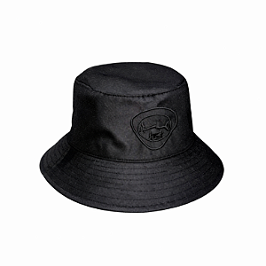 CHAPÉU BUCKET PRETO COM LOGO PRETO AVENTUREIRO