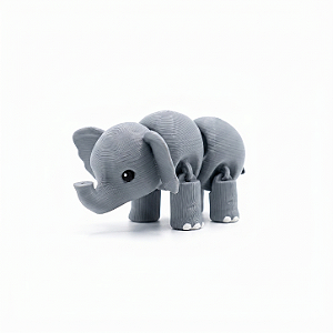 ARGANEL/PRENDEDOR DE LENÇO 3D ARTICULADO, ELEFANTE.
