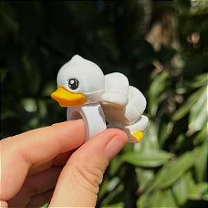 ARGANEL/PRENDEDOR DE LENÇO 3D ARTICULADO, PATO.