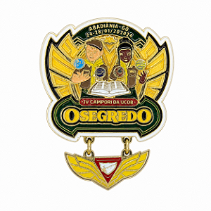 ARGANÉU/PRENDEDOR DE LENÇO, O SEGREDO UCOB COM PINGENTE DO LOGO DBV DE ASAS