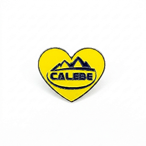 ARGANÉU/PRENDEDOR DE LENÇO, CORAÇÃO CALEBE AMARELO
