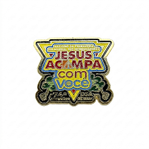 ARGANEL/PRENDEDOR DE LENÇO JESUS ACAMPA COM VOCÊ