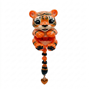 ARGANEL/PRENDEDOR DE LENÇO, 3D TIGRE ARTICULADO