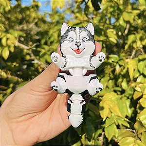 ARGANEL/PRENDEDOR DE LENÇO 3D ARTICULADO, LOBO