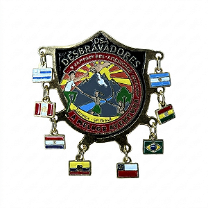 ARGANEL/PRENDEDOR DE LENÇO DSA 2019 DESBRAVADORES C/ BANDEIRINHAS