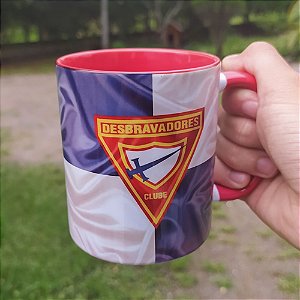 Caneca, bandeira DBV com fundo e alça vermelha